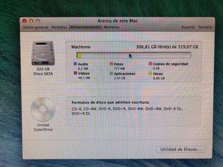 iMac 20' 2009 Plata
incluyo el teclado