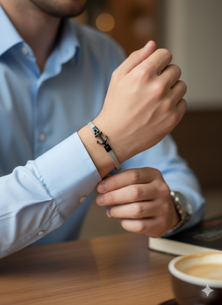 Bracciale Uomo Ancora Stile Nautico