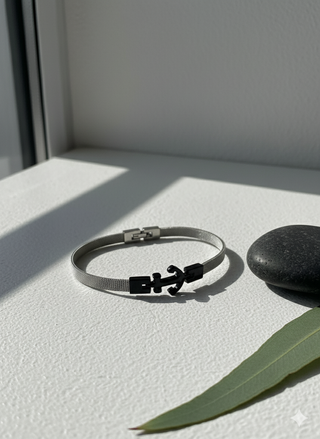 Bracciale Uomo Ancora Stile Nautico