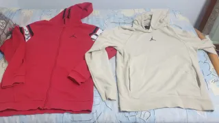 Lote 2 Sudaderas Jordan Roja y Beige