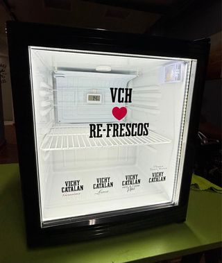 Mini nevera frigorífico con puerta de cristal