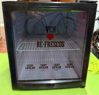 Mini nevera frigorífico con puerta de cristal