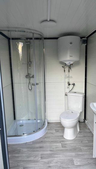 Caseta sanitaria completa nueva-ducha+WC+lavabo