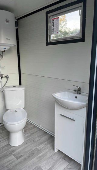 Caseta sanitaria completa nueva-ducha+WC+lavabo