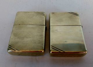 Set 5 Accendini Zippo Replica Vintage Solid Brass.