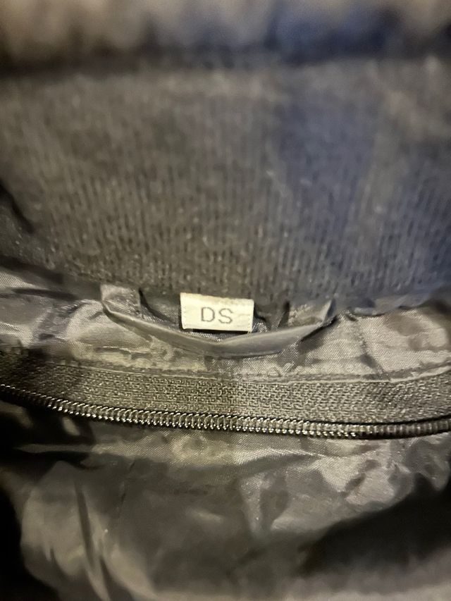 Chaqueta moto mujer negra y gris