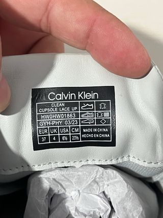 Scarpe Calvin Klein Pelle Grigie Tg 37