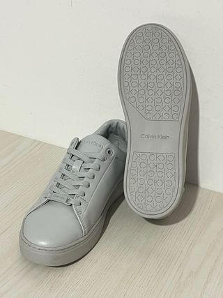 Scarpe Calvin Klein Pelle Grigie Tg 37
