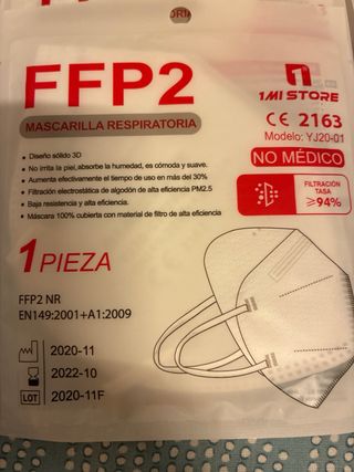 19 Mascarillas FFP2 + 1 FFP3 Nuevas