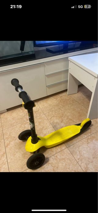 Patinete 3 Ruedas Amarillo Decathlon