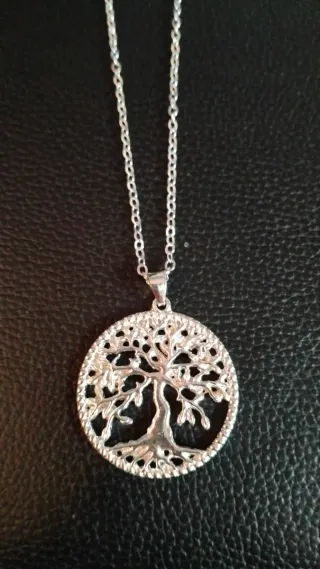 Colgante y cadena Árbol de la Vida. Acero