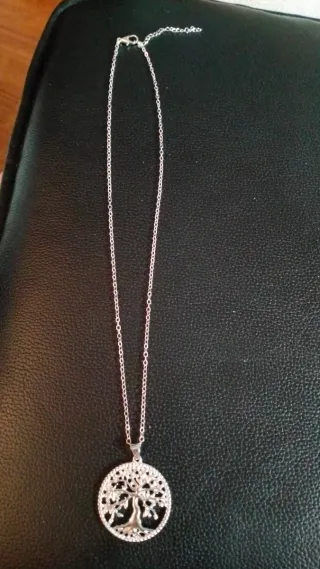 Colgante y cadena Árbol de la Vida. Acero