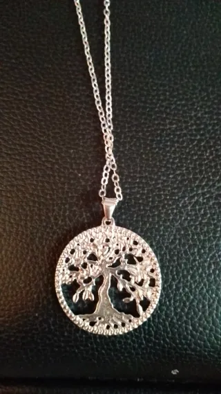 Colgante y cadena Árbol de la Vida. Acero