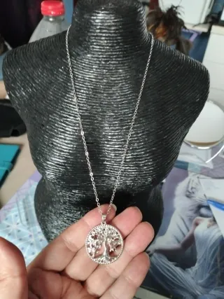 Colgante y cadena Árbol de la Vida. Acero