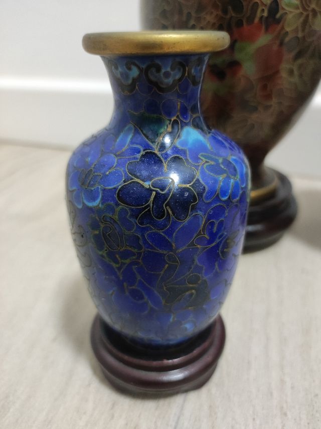 Set 7 Vasi Cinesi Smaltati Decorati