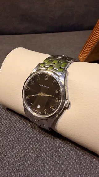 Reloj Hamilton Negro y Plateado