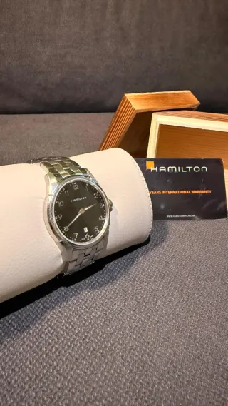 Reloj Hamilton Negro y Plateado