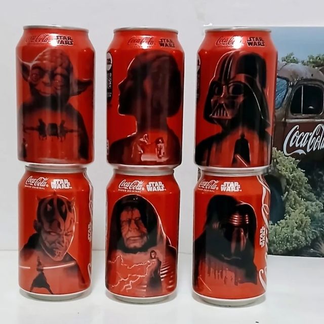 6 Latas Coca-Cola Star Wars Edición limitada.