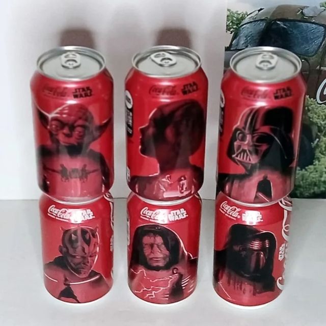 6 Latas Coca-Cola Star Wars Edición limitada.
