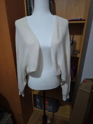 Chaqueta de punto beige