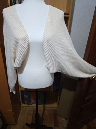 Chaqueta de punto beige