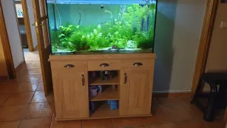 Acuario completo con mueble de madera, Fluval