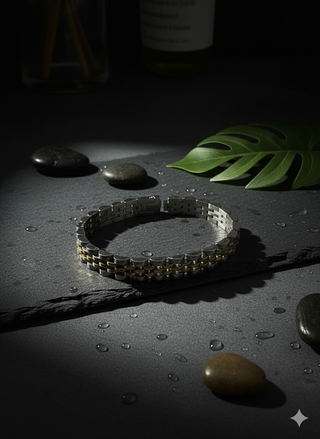 Bracciale Uomo Bicolore Oro Argento