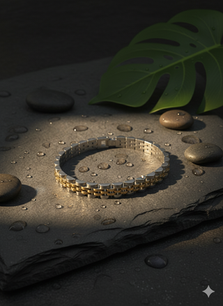 Bracciale Uomo Bicolore Oro Argento