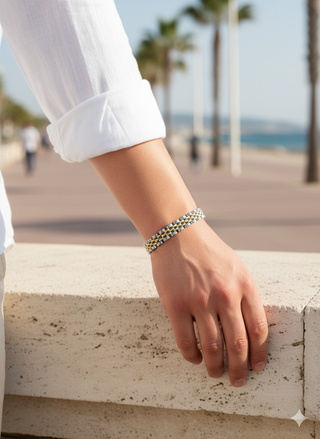 Bracciale Uomo Bicolore Oro Argento