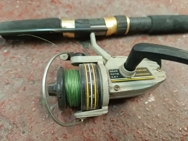 2 cañas de pescar y accesorios