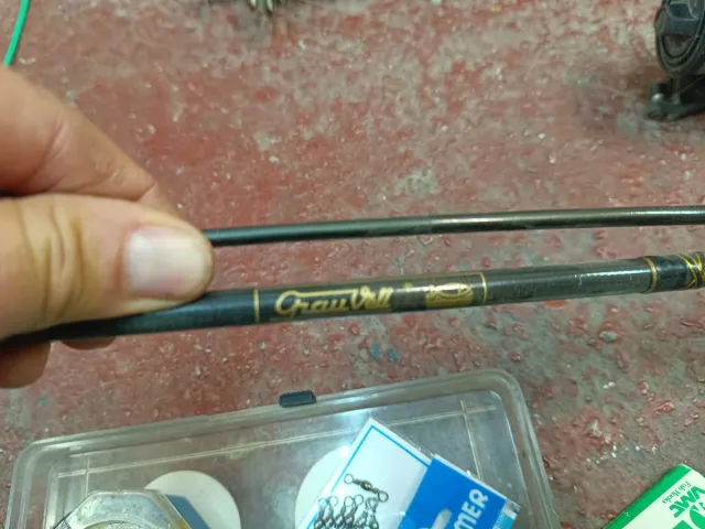 2 cañas de pescar y accesorios