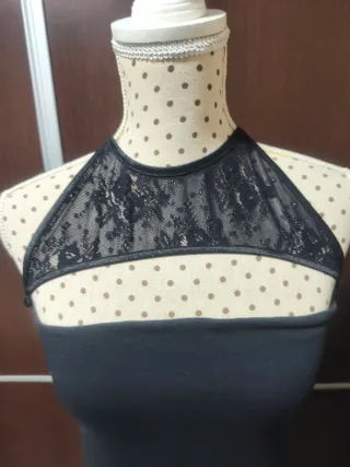 Vestido Guess Negro Encaje