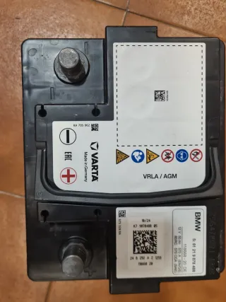 Batería Varta AGM 50Ah 570A BMW