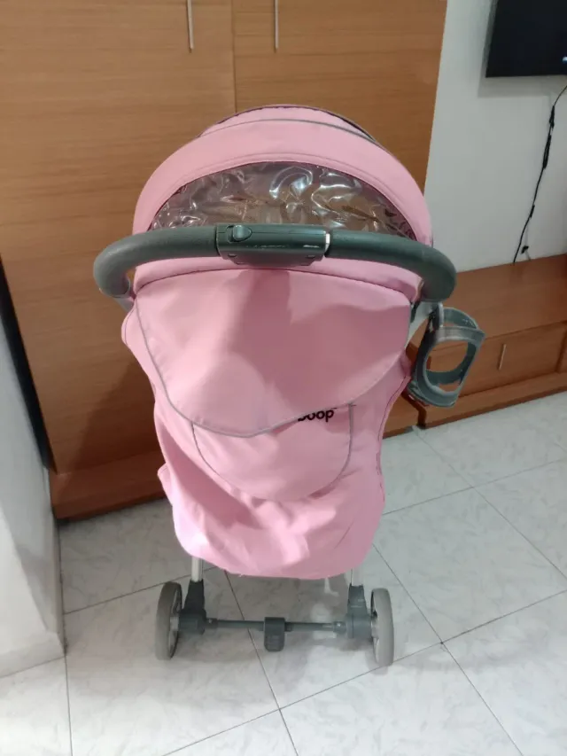 Carro de bebé Boop rosa y gris