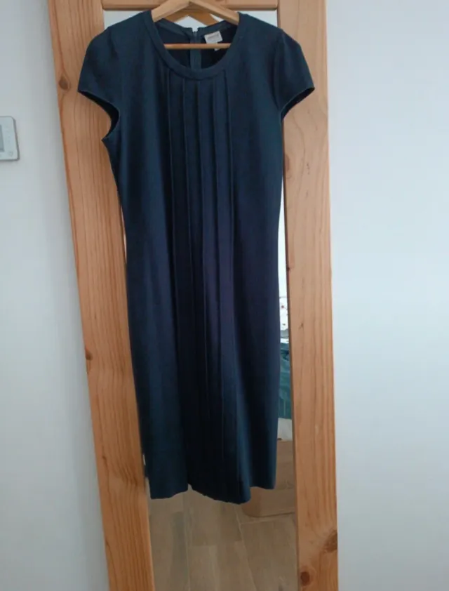 Vestido azul marino invierno manga corta