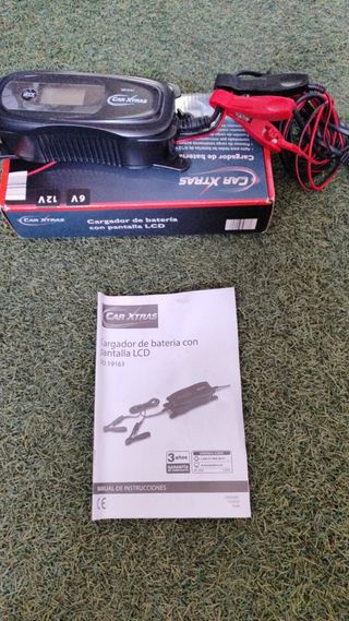 Cargador Batería Coche 6V/12V LCD CAR XTRAS