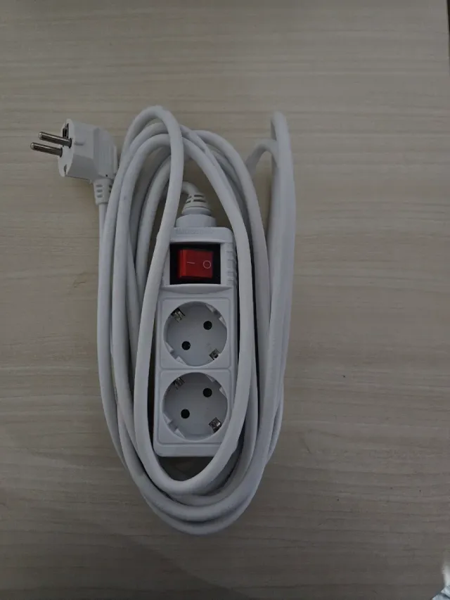 Regleta 2 enchufes con interruptor