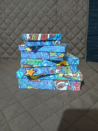 Set 4 scatole regalo natalizie