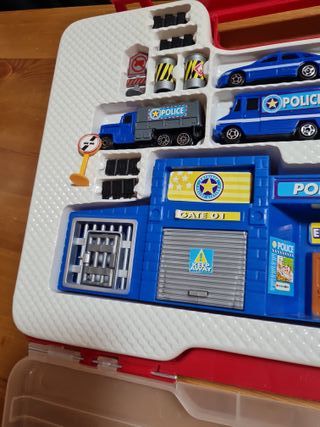 Juego Policía Maletín Estación Coches Avión