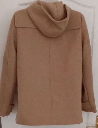 Abrigo beige Stradivarius con lana T. S