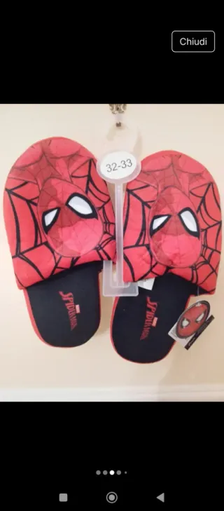 Ciabatte Spiderman bimbo taglia 32-33