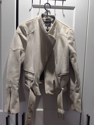 Chaqueta Biker Beige