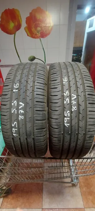 Neumáticos 195/55 R16 87V  precio 40€ las dos mont