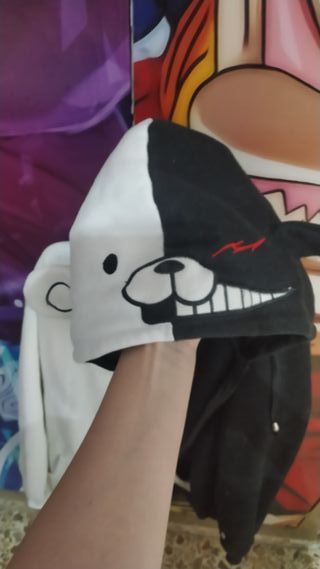 Chaqueta Anime Monokuma Blanco y Negro