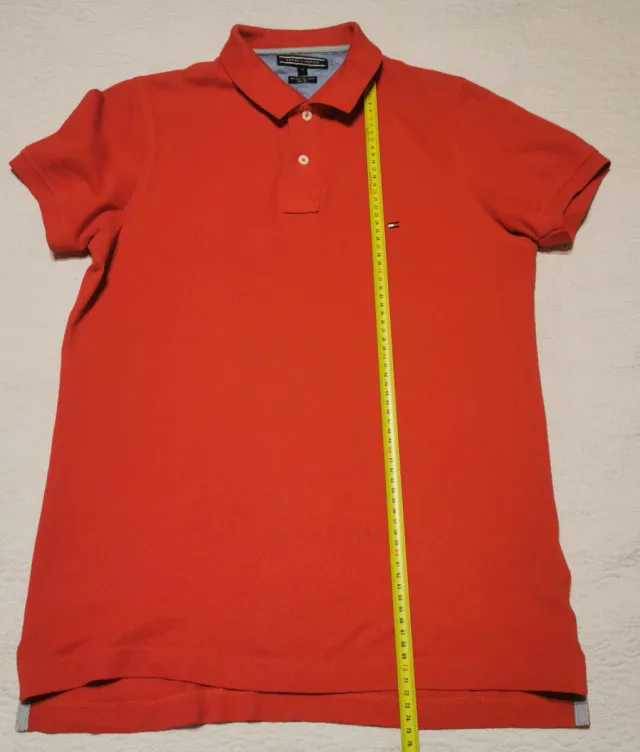 Polo Tommy Hilfiger slim fit rojo talla M