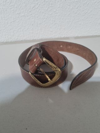 Cinturón mujer vintage hebilla dorada