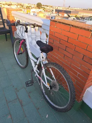 Bicicleta Montaña Blanca y Rosa