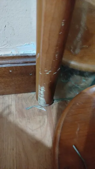 Mueble de entrada madera, cristal y espejo