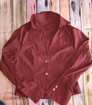 Camisa granate manga larga XL