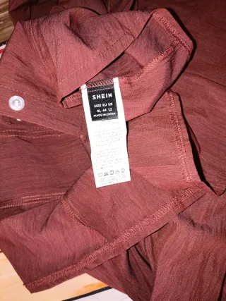 Camisa granate manga larga XL